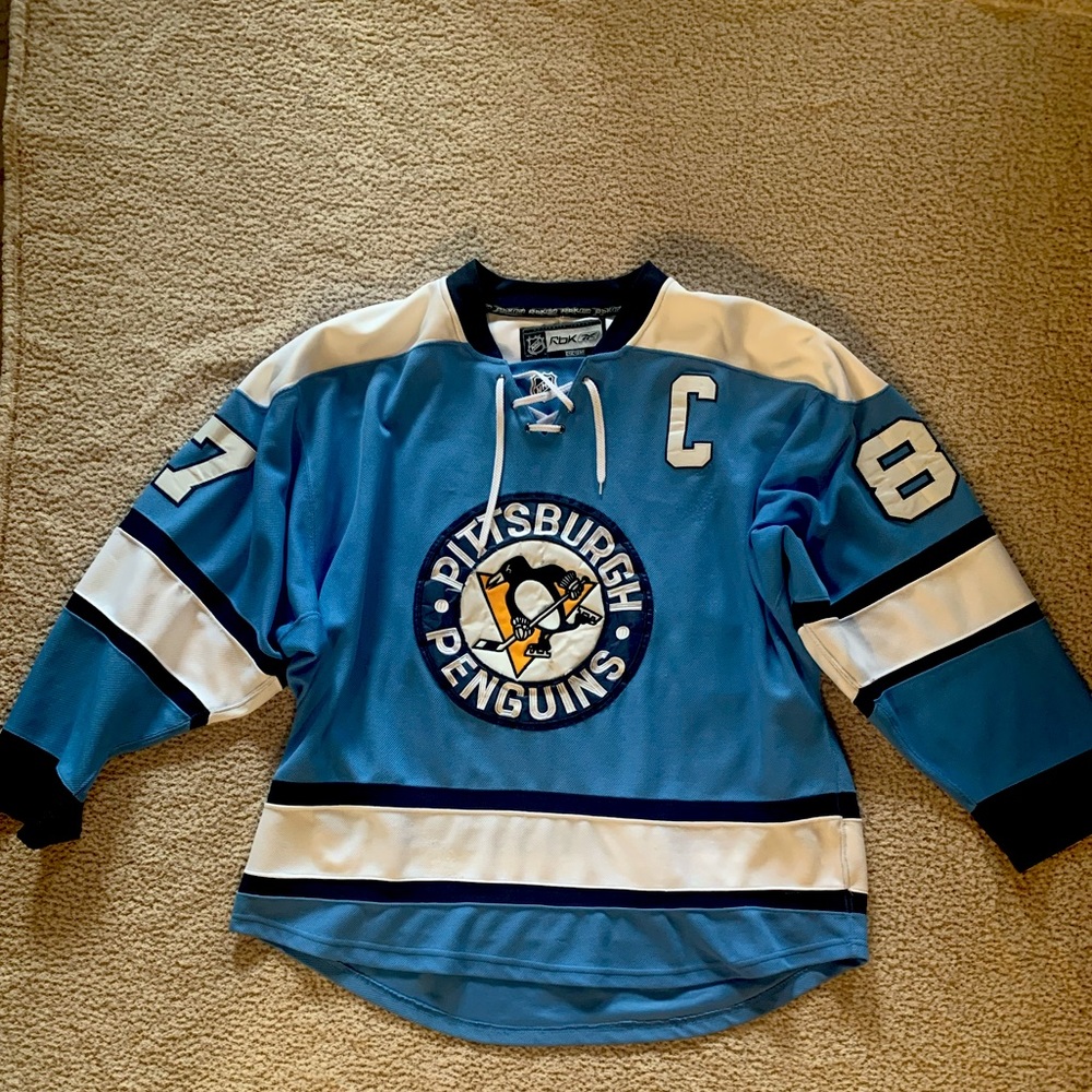 Blue Crosby Pittsburgh Penguins Jersey - Long Sleeve